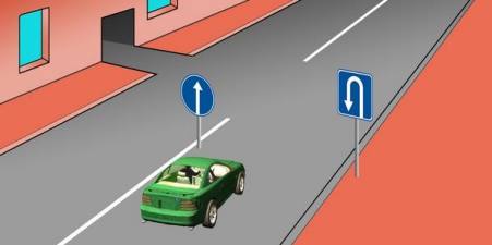 Which answer correctly states the permitted direction of traffic?