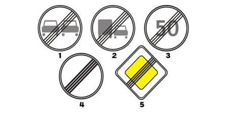 Which of the following signs cancels all previously imposed restrictions?