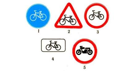What sign is called "Intersection with a bicycle lane" ?