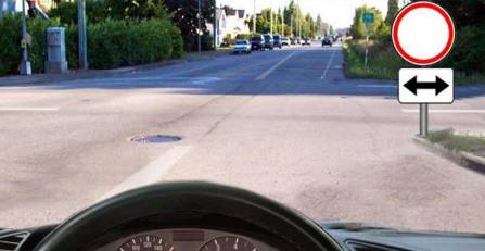 In which direction the driver is allowed to drive: