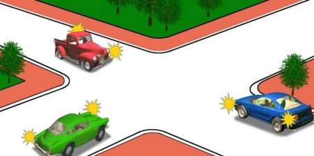 The last one to drive through the intersection: