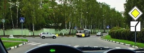 In this situation when making a right turn