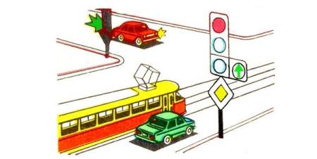 Will the vehicles drive through the intersection in the following order?