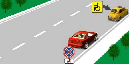 Which vehicle is allowed to stop in the area covered by these signs?