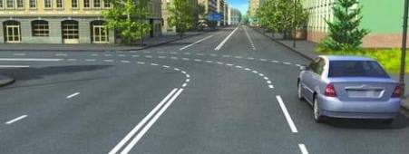 These intermittent markings at the area of the intersection indicate