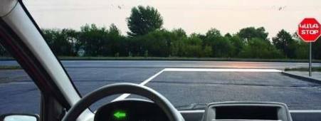 Can you continue driving after the sign?