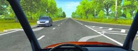 Which driver is allowed to cross the solid marking when making a stop?